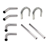 Stainless Steel 4 Inch Custom Exhaust Tubing Mandrel Bend Pipe DIY Straight U-Bend